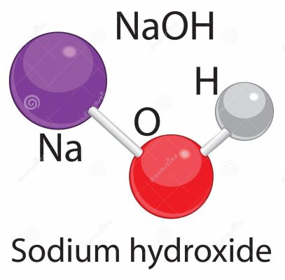 Sodium Hydroxide Molecule Sodium Hydroxide Molecule Isolated White Background 113286939